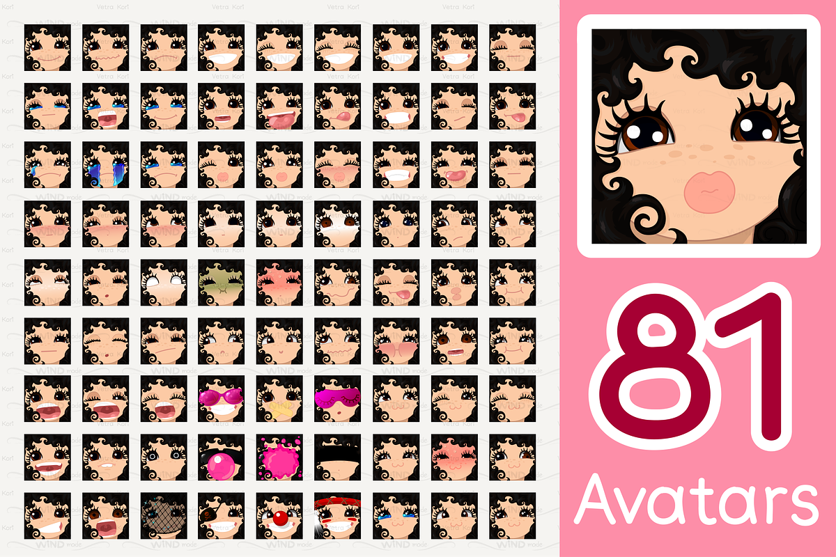 vector BIG avatars SET, a Templates & Theme by WINDmade (Photo 9 of 40)