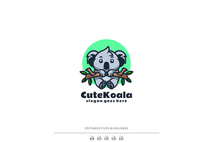 Cute Koala Mascot Logo Design, a Branding & Logo Template by Artnivora.Std