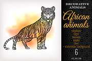 5 Decorative African Animals, a Decorative Illustration by Elen-Lane (Thumbnail 4 of 5)