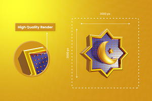 Islamic 3d Illustration Icon