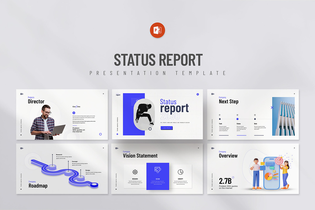 Project Status Report Presentation, a Presentation Template by KreateTribe (Photo 5 of 6)