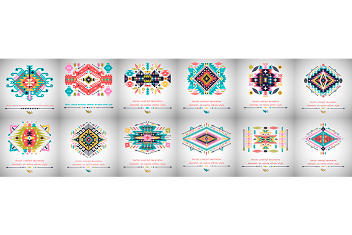 Decorative set in tribal style