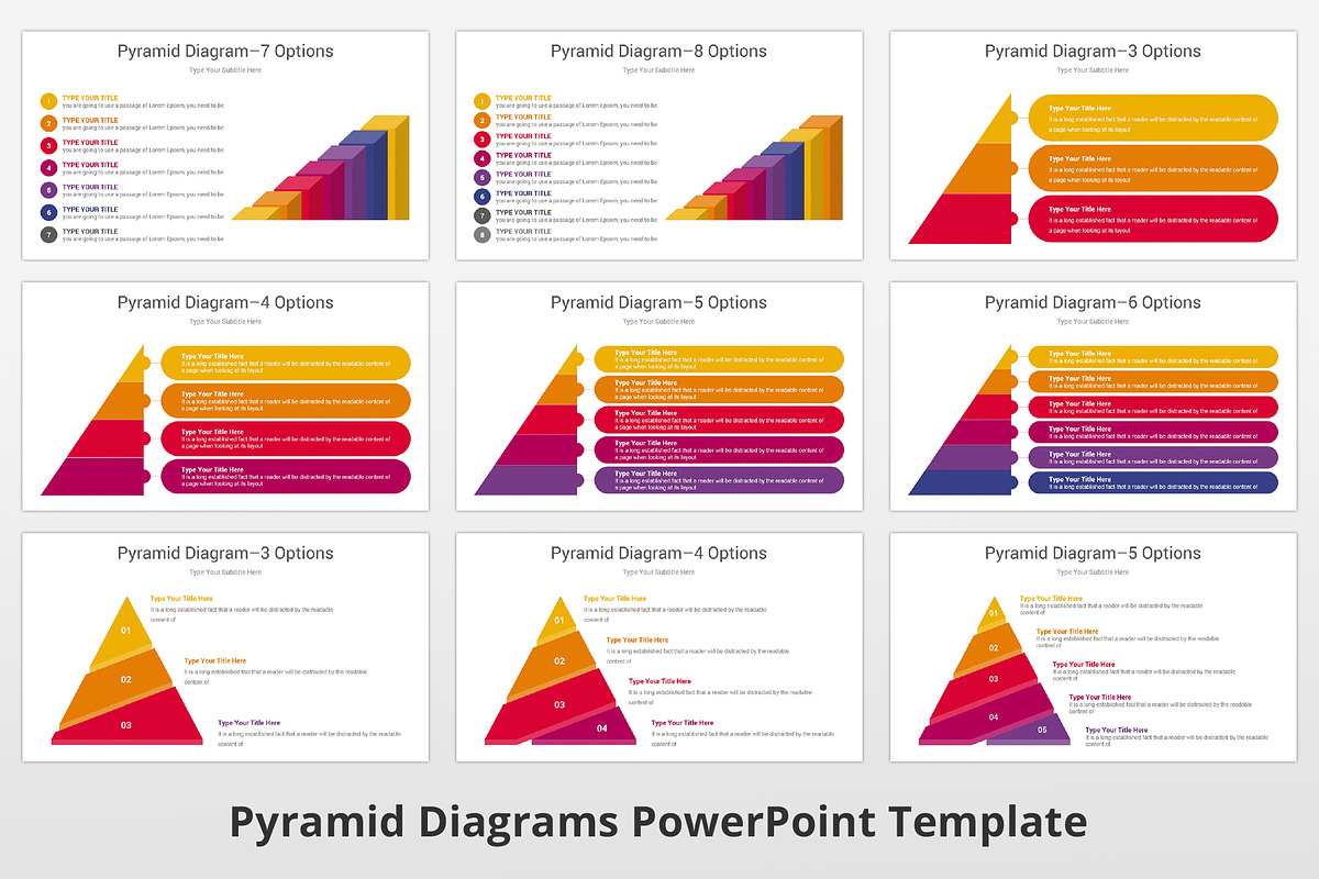 Pyramid Diagrams PowerPoint template, a Presentation Template by GraphicStan (Photo 7 of 8)