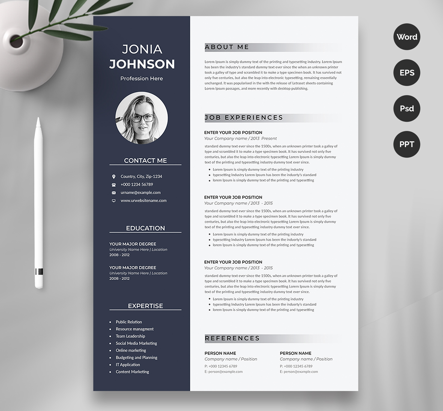 Resume Template / CV, a Resume Template by Aspect_Studio