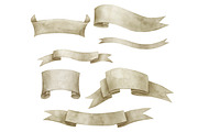 Vintage Beige Banners, an Object Illustration by Natikka Art (Thumbnail 2 of 2)
