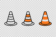 Traffic Cone Vector Set, an Object Graphic by Artonix (Thumbnail 3 of 3)