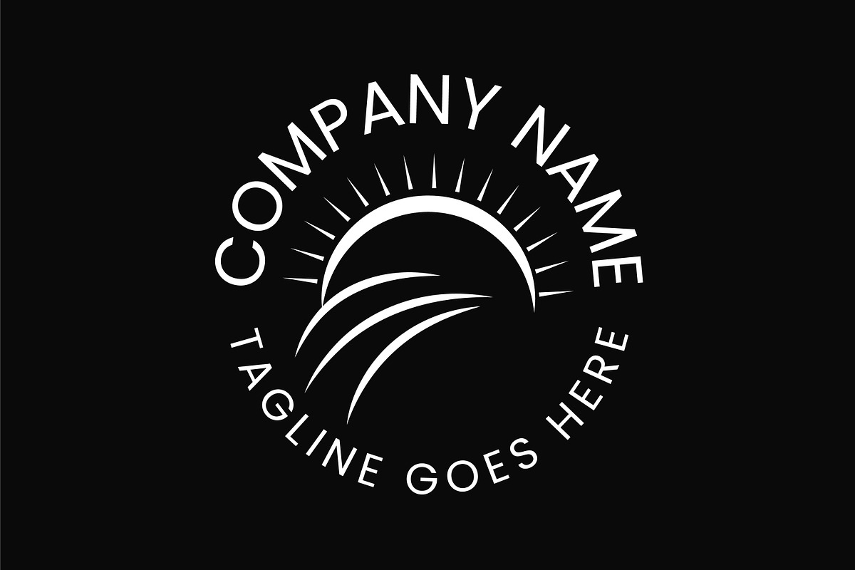 Minimal Sun Shine Stream Logo, a Branding & Logo Template by Ahmad Designs
