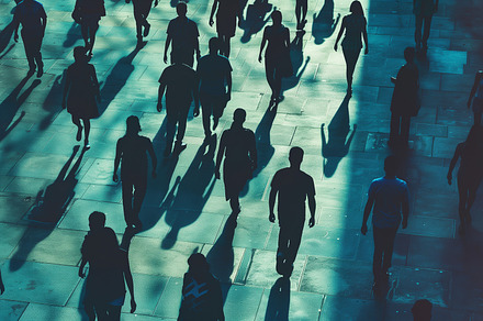 Silhouettes of people and shadows, a Person Photo by MistyDay