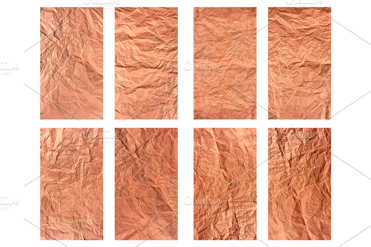 Brown Crumpled Paper Texture Bundle, a Background Photo by Pixeness Studio (Photo 2 of 7)