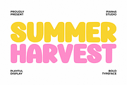 Summer Harvest - Playful Display, a Sans Serif Font by Pian45 Studio (Thumbnail 1 of 8)