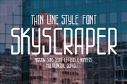 Skyscraper thin line style font., a Sans Serif Font by belander (Thumbnail 1 of 5)
