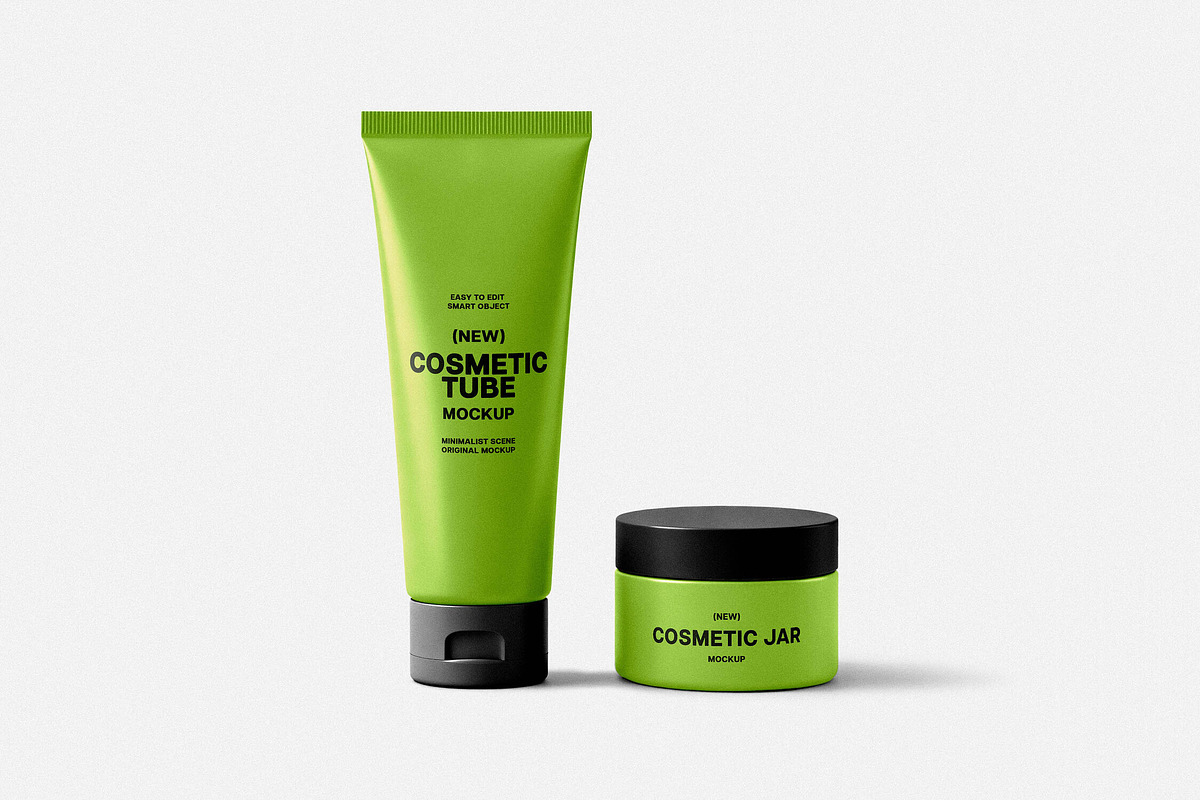 Skincare Tube & Jar Mockup, a Product Mockup by Design Squad (Photo 2 of 4)