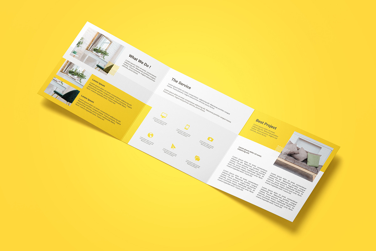 Square Trifold Brochure Mockup, a Product Mockup by Mockup Supper (Photo 2 of 17)