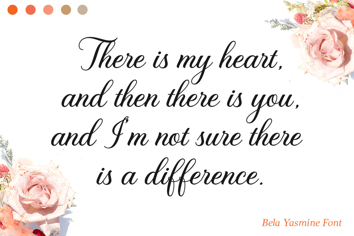 Bela Yasmine - Modern Script, a Script Font by Mytha Studio (Photo 6 of 9)