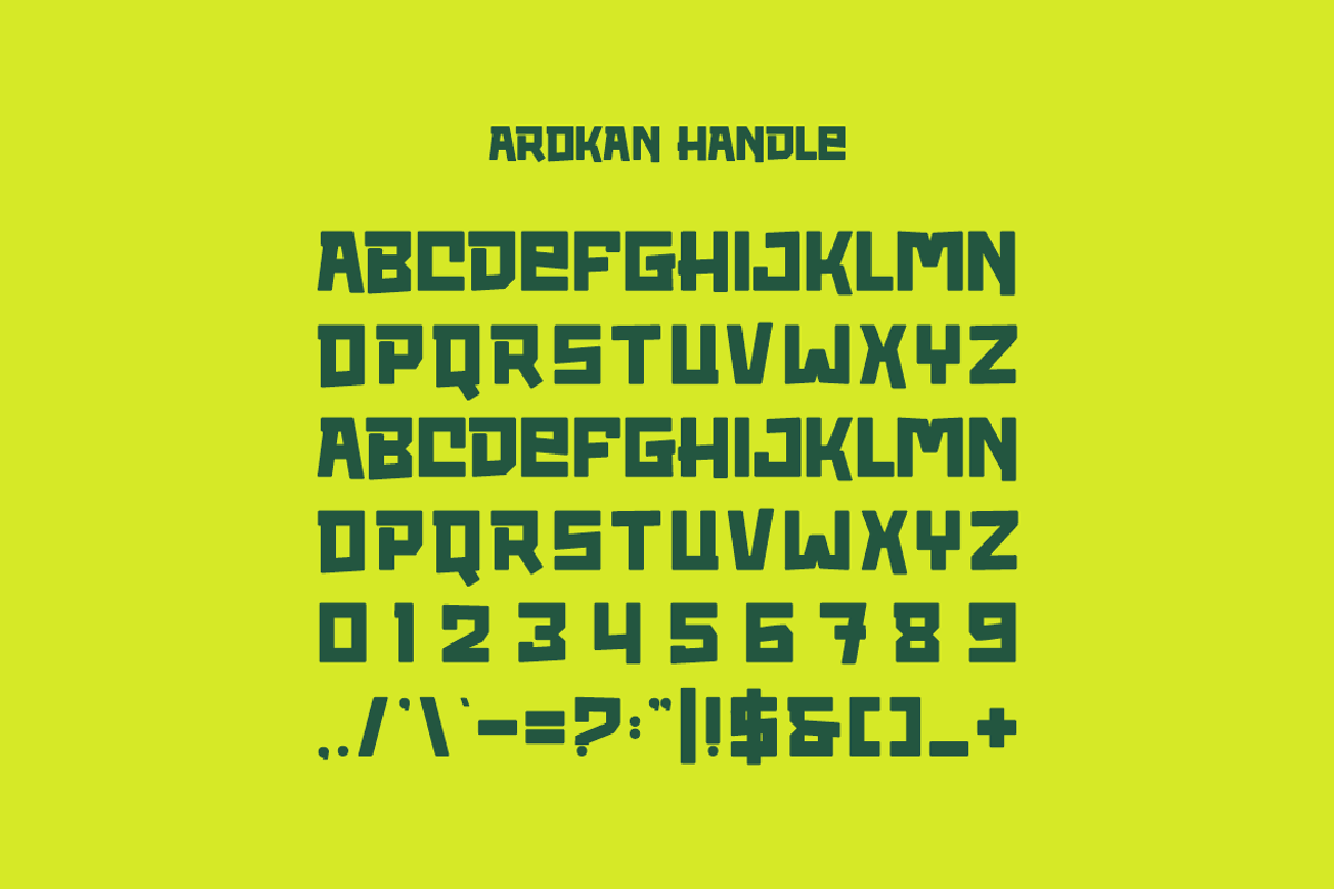Arokan Handle - Round Font, a Sans Serif Font by Iqsiart Studio (Photo 2 of 7)