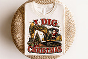 I Dig Christmas Excavator Santa PNG, a Seasonal Illustration by CraftArtStudio (Thumbnail 4 of 4)