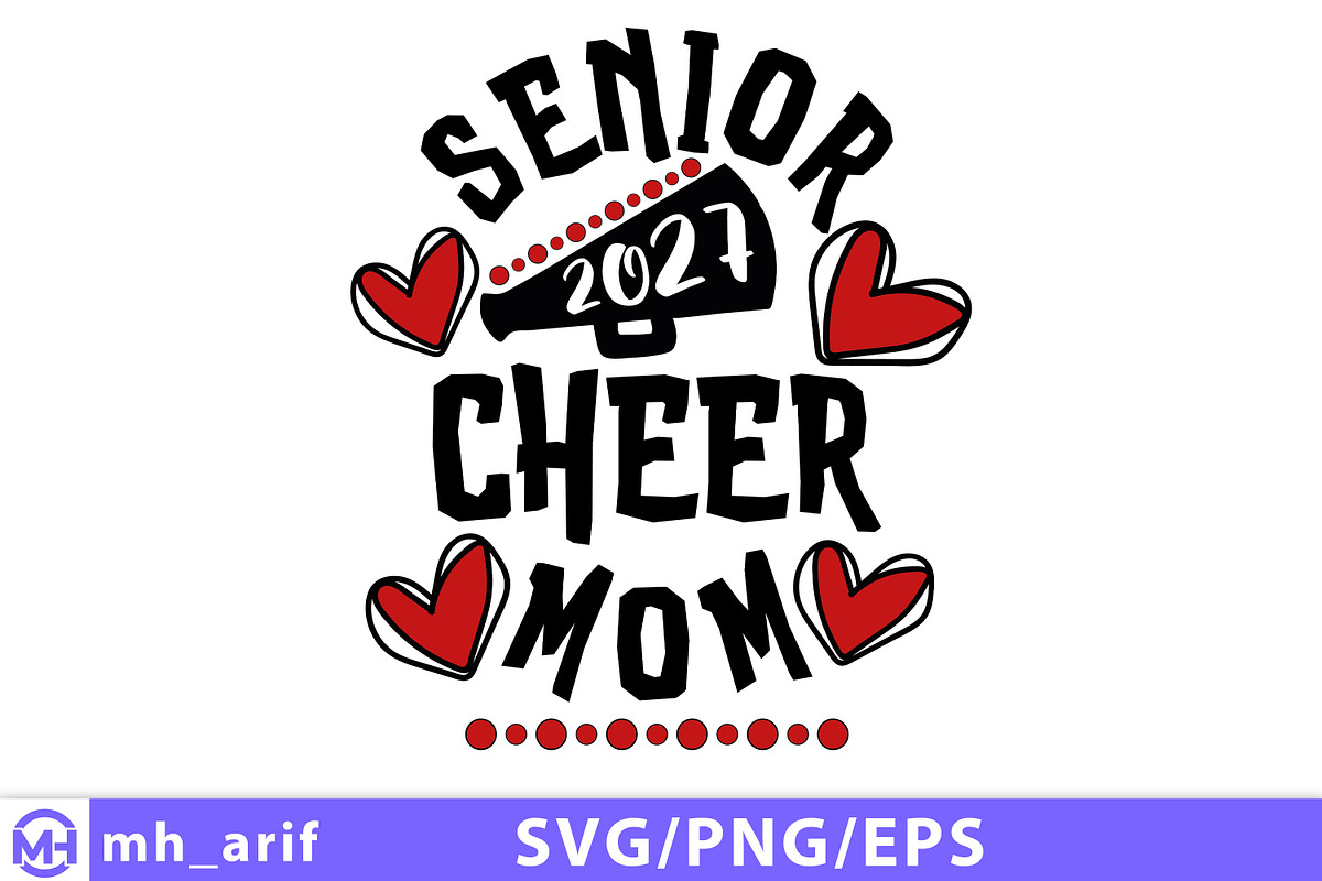 Cheer Mom Class of 2027 SVG, a Seasonal Illustration by mh_arif (Photo 1 of 3)