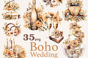 Boho Wedding Clipart | Bridal PNG, a Decorative Illustration by GlamArtZhanna (Thumbnail 1 of 5)