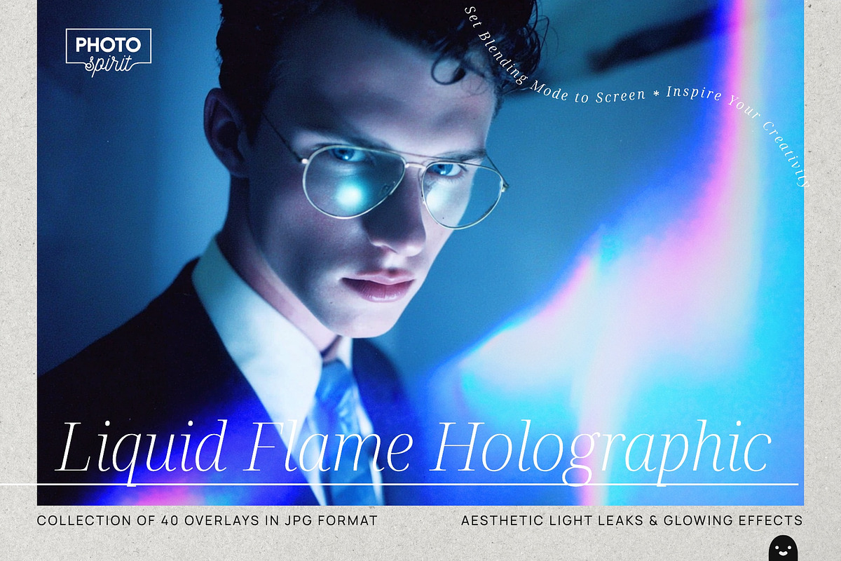 Liquid Flame Holographic Overlays, a Texture Graphic by PhotoSpirit (Photo 1 of 8)
