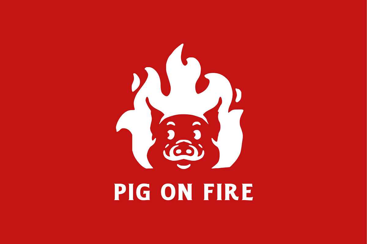 mascot red pig fire hot grill logo, a Branding & Logo Template by Vinsvectory (Photo 2 of 3)