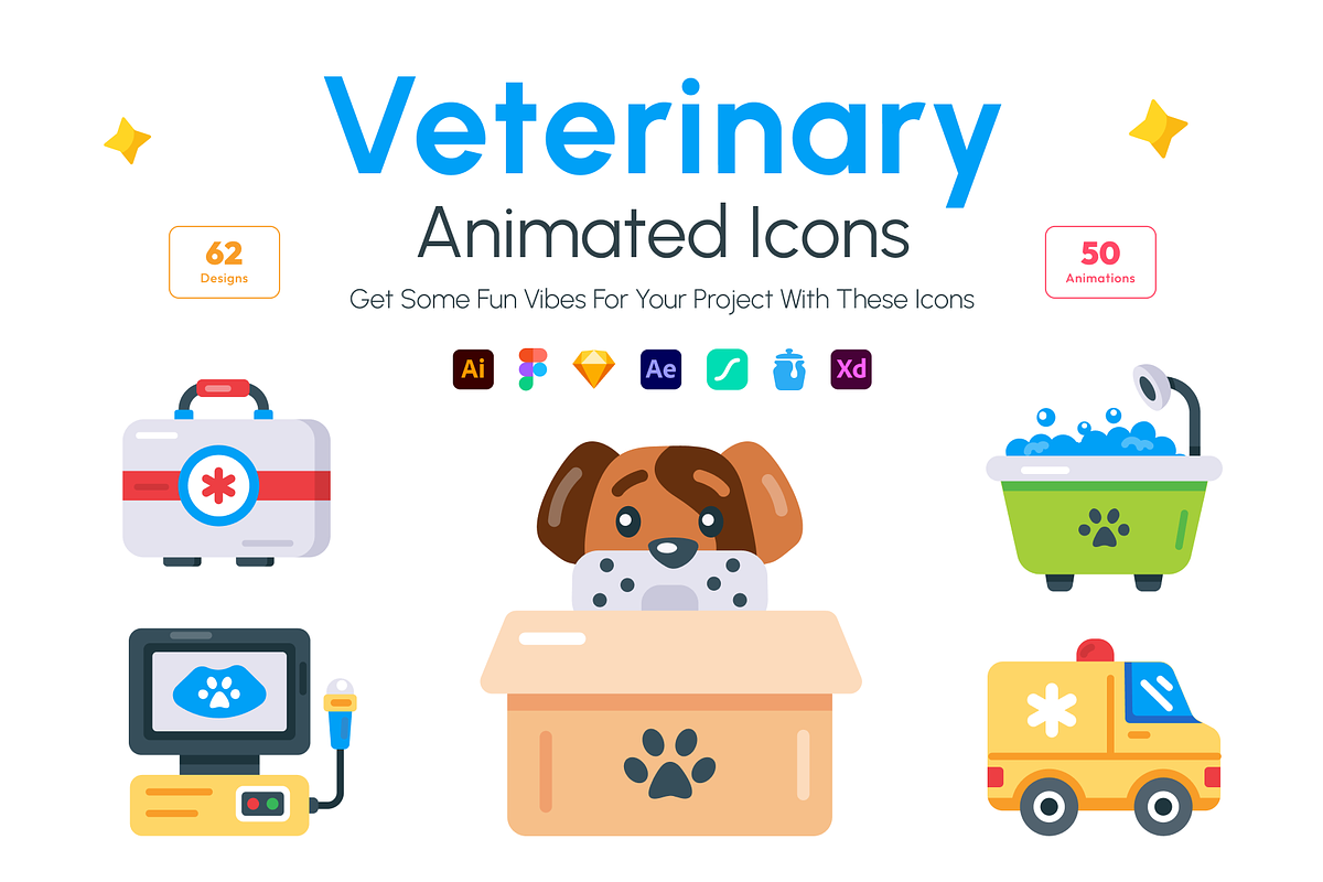 Animated Veterinary Icons, a Duotone Icon by Prosymbols (Photo 1 of 7)