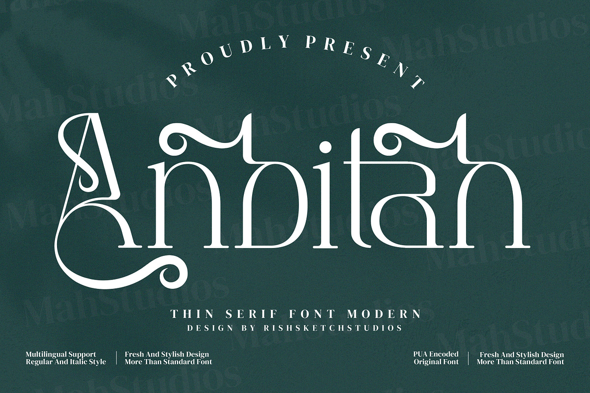 Anbittah Serif Fonts, a Serif Font by mahstudios (Photo 1 of 13)