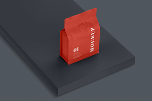 Small Coffee Bag Mockup