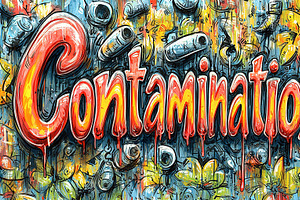 Colorful Graffiti Art Illustrating The Concept Of Contamination