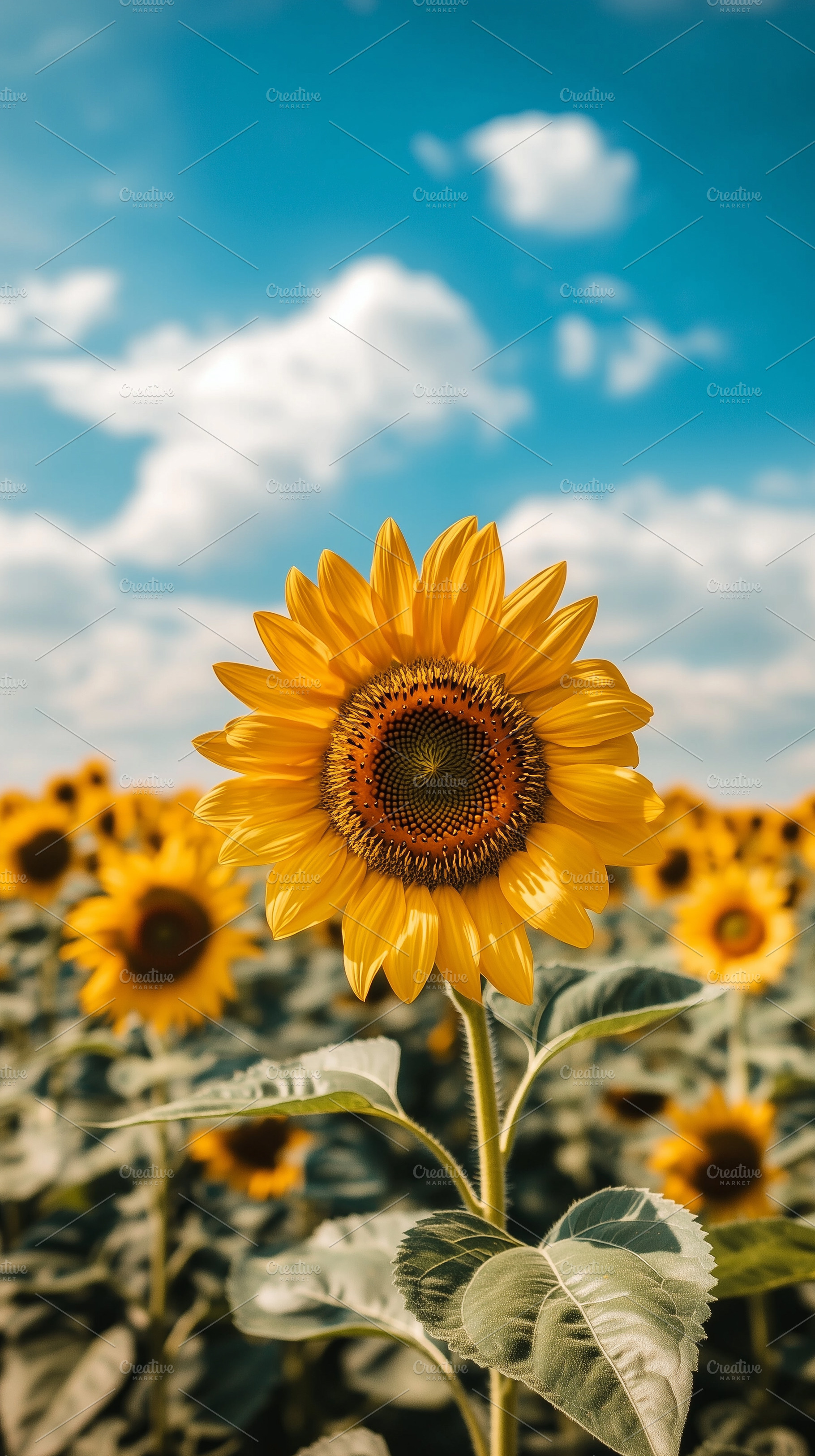 Summer sunflower on the field, a Nature Photo by MistyDay