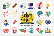 School Subject Icon Set, a Solid Icon by insemar (Thumbnail 1 of 4)