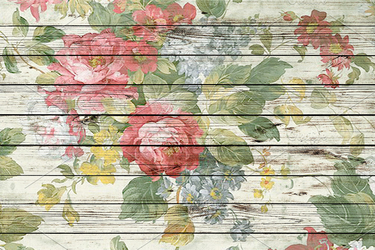 French Wood texture floral paper, a Texture Graphic by DidiArtWorld (Photo 5 of 5)