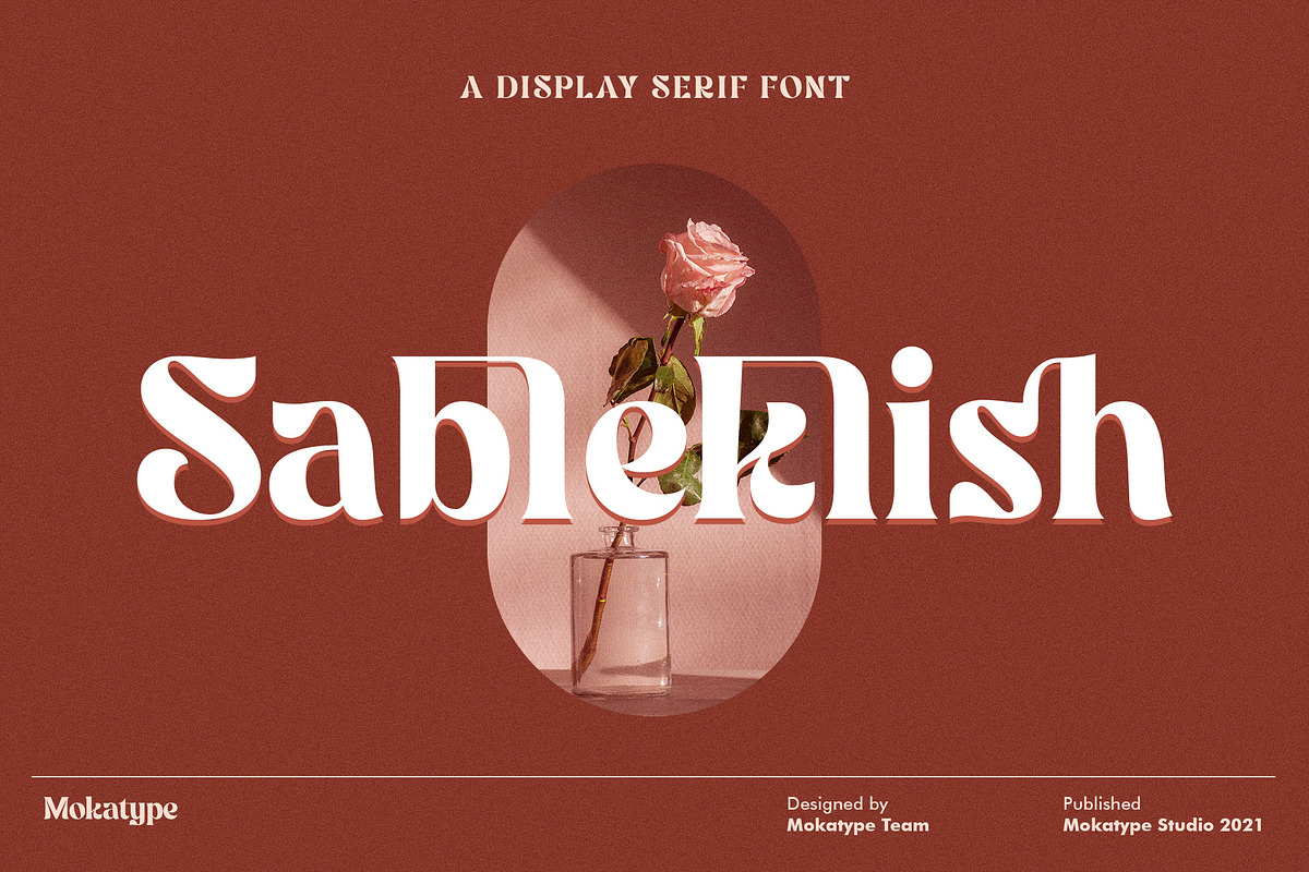 Sableklish - Unique Serif Display, a Serif Font by Mokatype Studio (Photo 1 of 10)