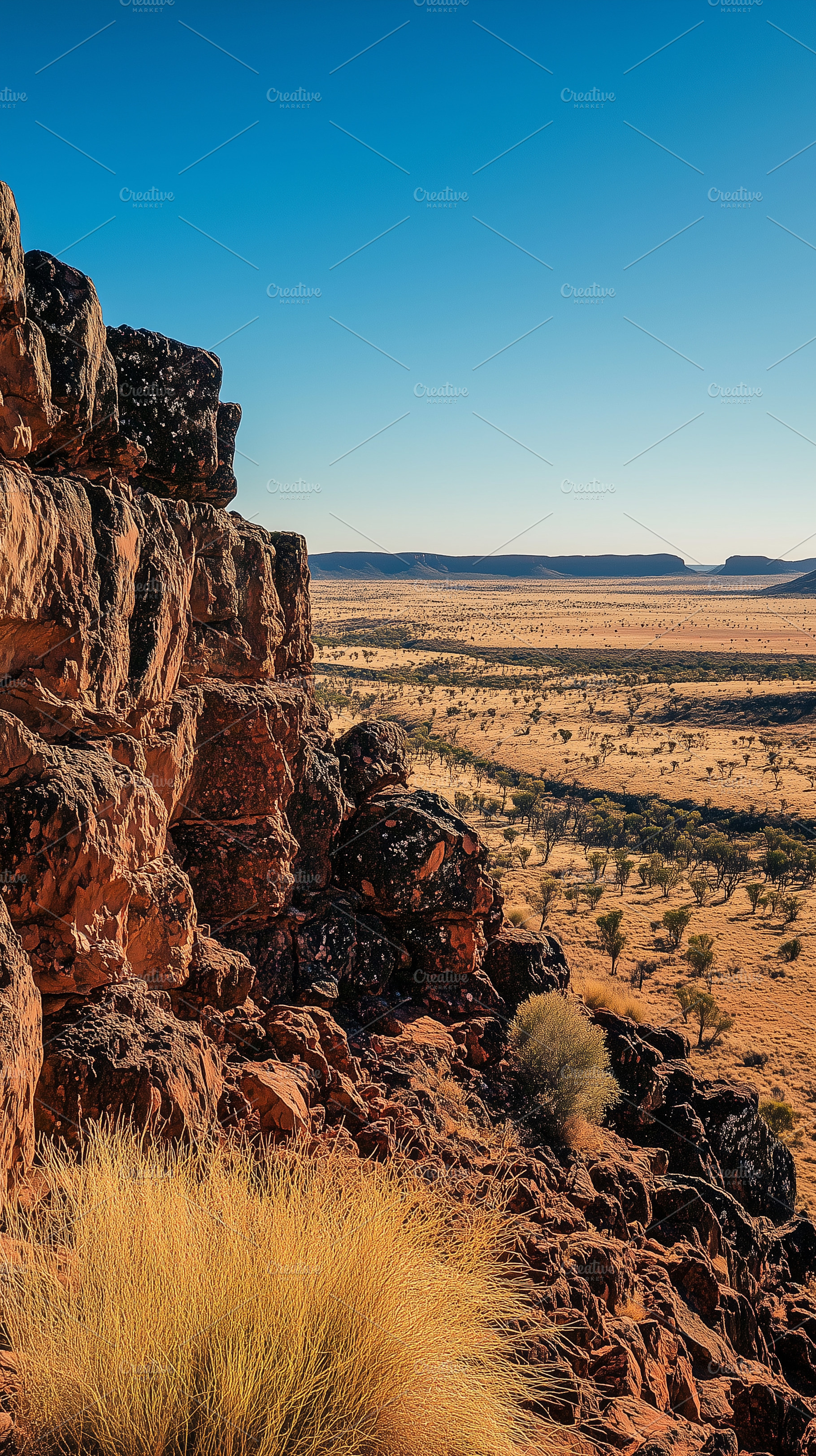 View from hill on a rock formation, a Nature Photo by MistyDay