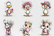 Whimsical Easter Clipart, a Seasonal Illustration by Rose Art (Thumbnail 4 of 4)