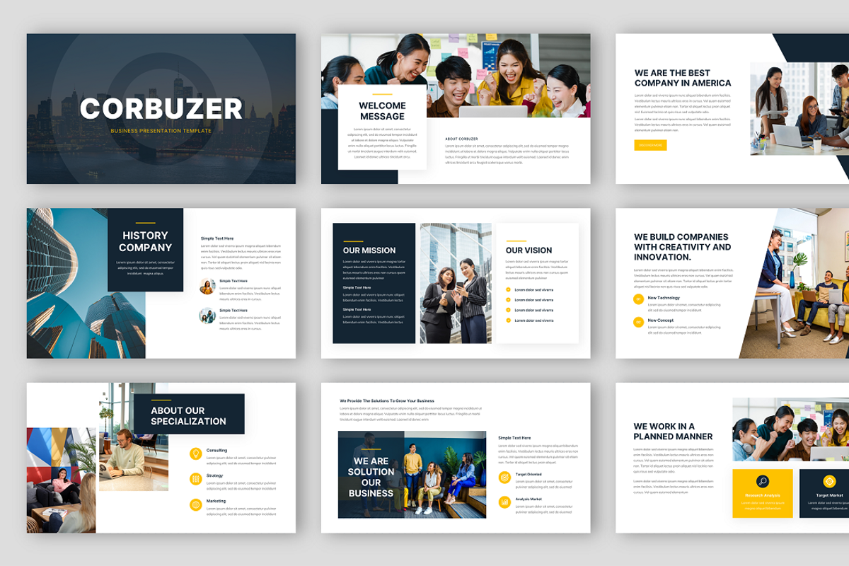Business PowerPoint Template, a Presentation Template by Biwarastudio (Photo 2 of 5)