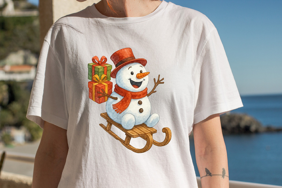 Christmas Snowman Clipart Bundle., an Illustration by SVGArt (Photo 8 of 8)