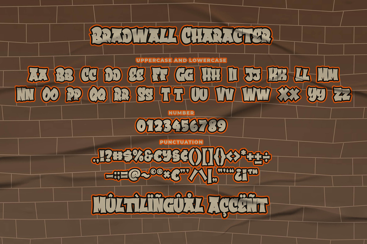 Bradwall Graffiti Font, a Font by Blankids Studio (Photo 5 of 6)