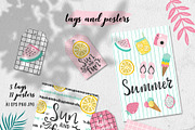 Summer clipart and patterns, a Decorative Illustration by Cozy pattern shop (Thumbnail 5 of 6)