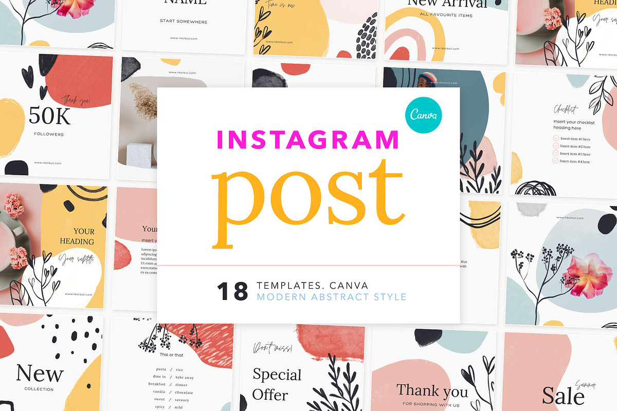 Abstract Instagram Post. Canva, a Social Media Template by likorbut