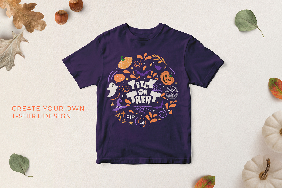 Happy halloween. Patterns & clipart., a Pattern Graphic by Getalo Viktoriia (Photo 10 of 11)