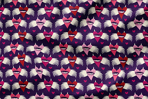 Seamless Pattern With Devilish Heart