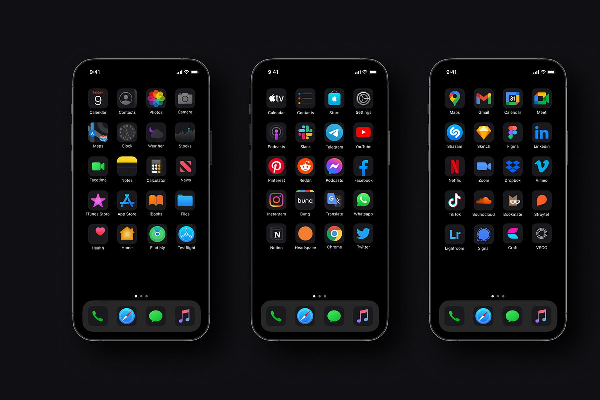 Nocturnal Icon Pack for iOS, a Graphic by Design Essentials (Photo 3 of 6)