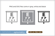 Minimal optometry icons, an Outline Icon by Picture Window (Thumbnail 2 of 5)