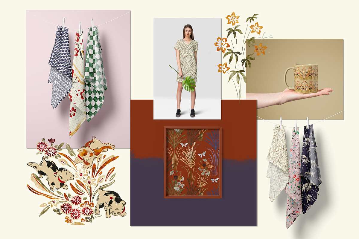 Japanese Artistry pattern collection, a Pattern Graphic by Mona Ahmed (Photo 3 of 8)