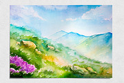 Spring Landscapes. Watercolor., an Illustration by AlexGreenArt (Thumbnail 5 of 13)