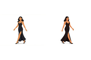 Elegant woman walks confidently in, a Beauty & Fashion Photo by ZinetroN