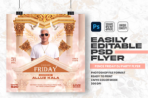 Friday Party Flyer Design Template, a Flyer Template by Shajib Shikder