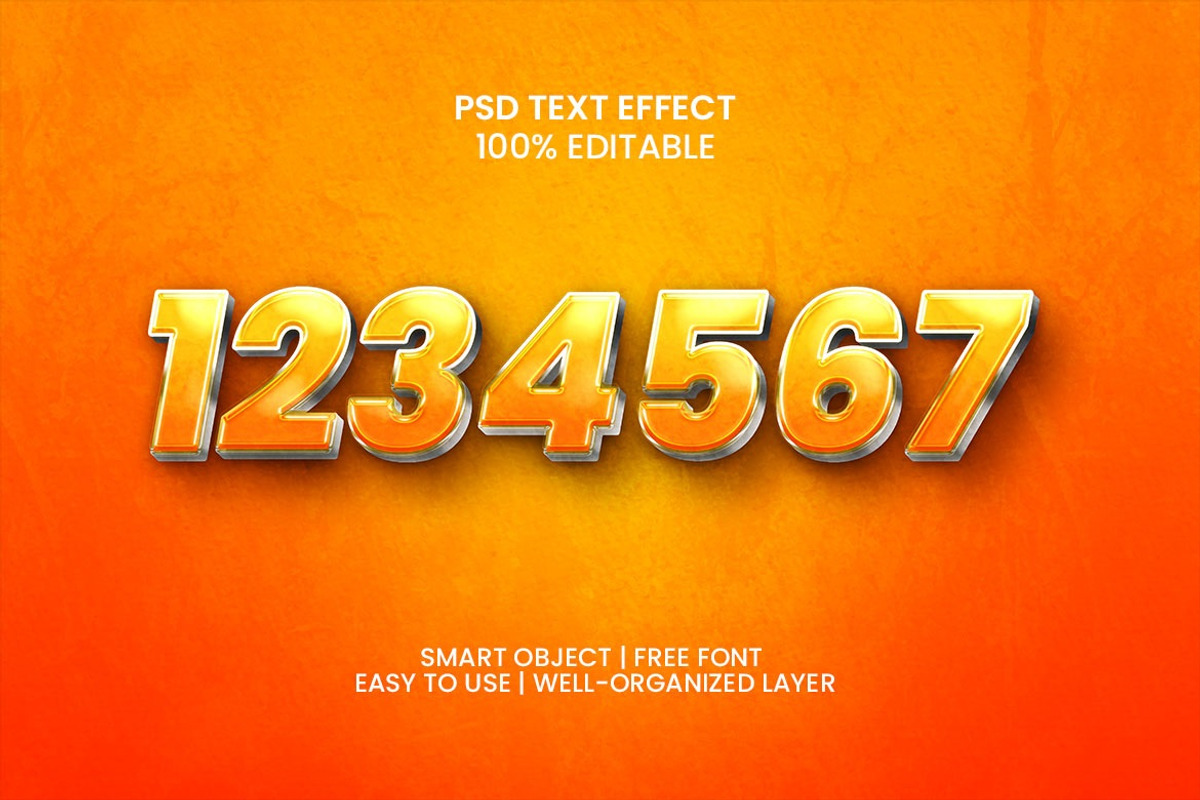 Orange - Text Effect Photoshop, a Marketing Template by INSPR STD (Photo 3 of 4)