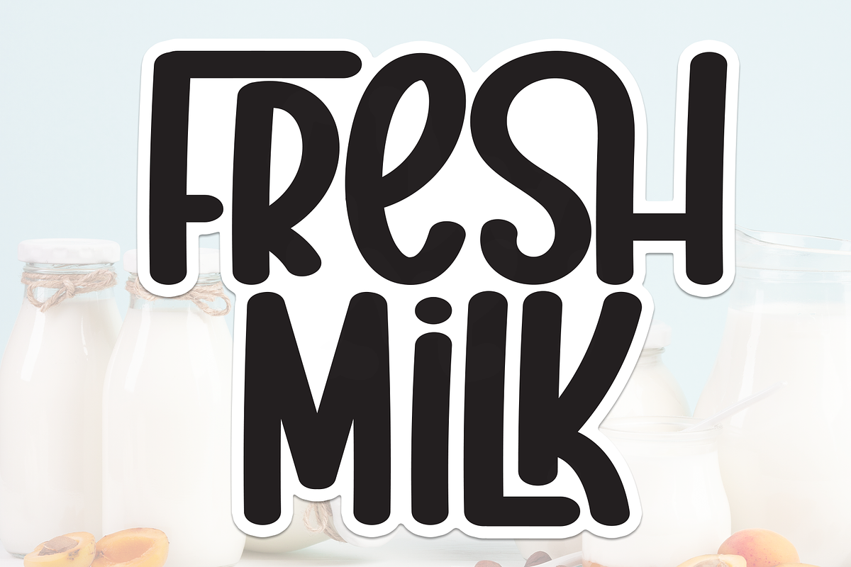Fresh Milk | Script Font, a Script Font by Scratchones (Photo 1 of 9)