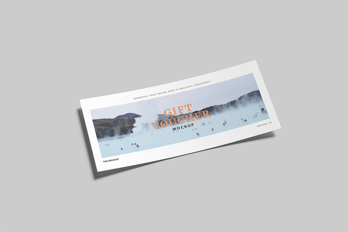 Gift Voucher Mockup, a Merchandise Mockup by Amigos__46 (Photo 2 of 7)